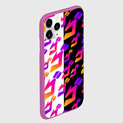Чехол iPhone 11 Pro матовый JOJO BIZARRE ADVENTURE ДЖО ДЖО УЗОР, цвет: 3D-фиолетовый — фото 2
