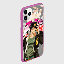 Чехол iPhone 11 Pro матовый JOJO BIZARRE ADVENTURE ДЖОДЖО, цвет: 3D-фиолетовый — фото 2