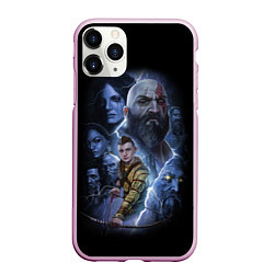 Чехол iPhone 11 Pro матовый GOD OF WAR РАГНАРЁК, цвет: 3D-розовый