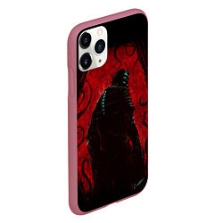 Чехол iPhone 11 Pro матовый DEAD SPACE АЙЗЕК КЛАРК В БРОНЕ, цвет: 3D-малиновый — фото 2