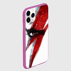Чехол iPhone 11 Pro матовый ГЛАЗ КРАТОСА, БОГ ВОЙНЫ GOD OF WAR, цвет: 3D-фиолетовый — фото 2