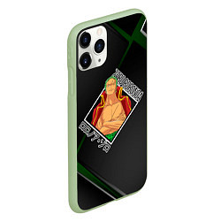 Чехол iPhone 11 Pro матовый Ван-Пис One Piece, Зоро Ророноа Zoro Roronoa, цвет: 3D-салатовый — фото 2