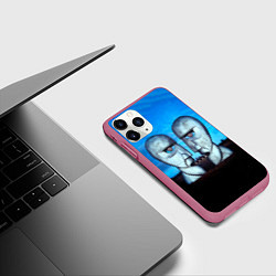 Чехол iPhone 11 Pro матовый The Division Bell - Pink Floyd, цвет: 3D-малиновый — фото 2