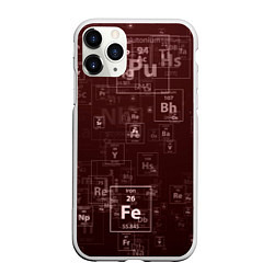 Чехол iPhone 11 Pro матовый Fe - Таблица Менделеева, цвет: 3D-белый