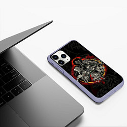 Чехол iPhone 11 Pro матовый ГЕРОЙ АНИМЕ БЕРСЕРК BERSERK, цвет: 3D-светло-сиреневый — фото 2