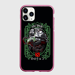 Чехол iPhone 11 Pro матовый ДОТА 2 ПУДЖ, цвет: 3D-малиновый