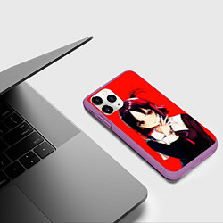 Чехол iPhone 11 Pro матовый Просто Кагуя в любви как на войне, цвет: 3D-фиолетовый — фото 2