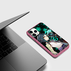 Чехол iPhone 11 Pro матовый GENSHIN IMPACT СЯО НОВОГОДНИЙ, цвет: 3D-малиновый — фото 2