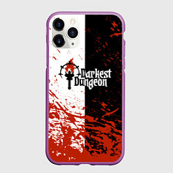 Чехол iPhone 11 Pro матовый Darkest Dungeon DD Black White Logo, цвет: 3D-фиолетовый