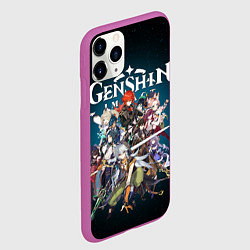 Чехол iPhone 11 Pro матовый GENSHIN IMPACT HEROES SPACE, цвет: 3D-фиолетовый — фото 2