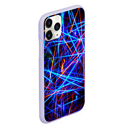 Чехол iPhone 11 Pro матовый NEON LINES Glowing Lines Effect, цвет: 3D-светло-сиреневый — фото 2