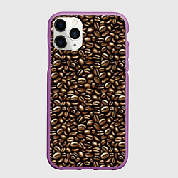 Чехол iPhone 11 Pro матовый Кофе Coffee, цвет: 3D-фиолетовый
