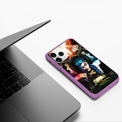 Чехол iPhone 11 Pro матовый ARCANE JINX ОБЛОЖКА LEAGUE OF LEGENDS, цвет: 3D-фиолетовый — фото 2