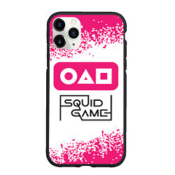 Чехол iPhone 11 Pro матовый SQUID GAME Краска, цвет: 3D-черный