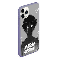 Чехол iPhone 11 Pro матовый DEAD INSIDE Mob psycho, цвет: 3D-серый — фото 2