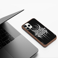 Чехол iPhone 11 Pro матовый Dead Inside Мрак, цвет: 3D-коричневый — фото 2