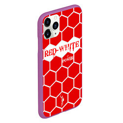 Чехол iPhone 11 Pro матовый Красно-Белая Сила, цвет: 3D-фиолетовый — фото 2