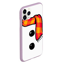 Чехол iPhone 11 Pro матовый Snowman Outfit, цвет: 3D-сиреневый — фото 2