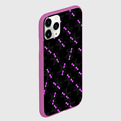 Чехол iPhone 11 Pro матовый ЛИЦО ЭНДЕРМЕНА, МАЙНКРАФТ, цвет: 3D-фиолетовый — фото 2