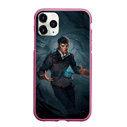 Чехол iPhone 11 Pro матовый Dishonored art, цвет: 3D-малиновый