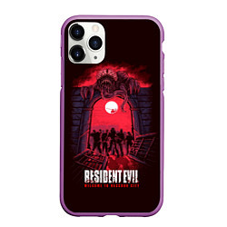 Чехол iPhone 11 Pro матовый City under licker, цвет: 3D-фиолетовый