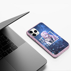 Чехол iPhone 11 Pro матовый Zero Two в платье, Darling in the Franxx, цвет: 3D-розовый — фото 2