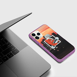 Чехол iPhone 11 Pro матовый Охотник х охотник Hunter x Hunter, Киллуа Золдик, цвет: 3D-фиолетовый — фото 2
