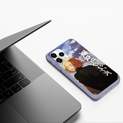Чехол iPhone 11 Pro матовый МАЙКИ ГЛАВА ТОСВЫ, цвет: 3D-светло-сиреневый — фото 2
