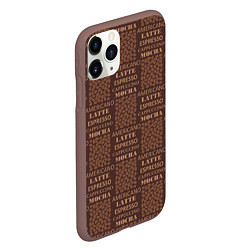 Чехол iPhone 11 Pro матовый Разные Виды Кофе, цвет: 3D-коричневый — фото 2