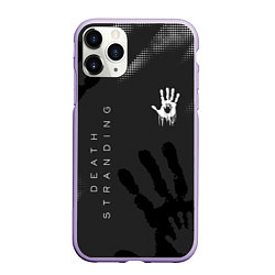 Чехол iPhone 11 Pro матовый Death Stranding отпечаток руки, цвет: 3D-светло-сиреневый