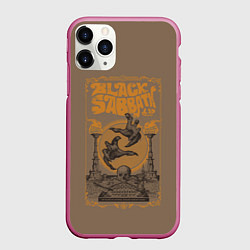 Чехол iPhone 11 Pro матовый Black Sabbat Tour, цвет: 3D-малиновый