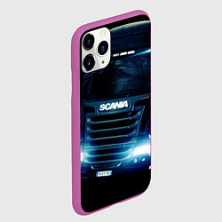 Чехол iPhone 11 Pro матовый SCANIA Дальнобой 2022, цвет: 3D-фиолетовый — фото 2