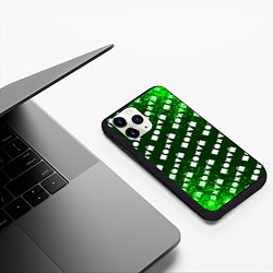 Чехол iPhone 11 Pro матовый БЕЗРАЗЛИЧИЕ - Спрей Паттерн, цвет: 3D-черный — фото 2