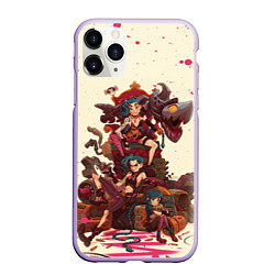 Чехол iPhone 11 Pro матовый ЛИГА ЛЕГЕНД JINX ARCANE, цвет: 3D-светло-сиреневый