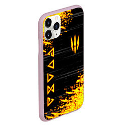 Чехол iPhone 11 Pro матовый The Witcher Neon, цвет: 3D-розовый — фото 2