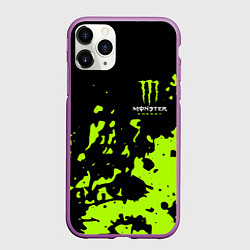 Чехол iPhone 11 Pro матовый Monster Energy green, цвет: 3D-фиолетовый