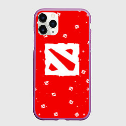 Чехол iPhone 11 Pro матовый НОВОГОДНИЙ ДОТА 2 НОВЫЙ ГОД DOTA 2, цвет: 3D-фиолетовый