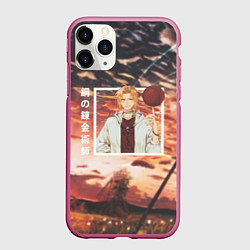 Чехол iPhone 11 Pro матовый Стальной алхимик Fullmetal Alchemist, Эдвард Элрик, цвет: 3D-малиновый