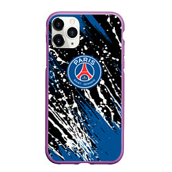 Чехол iPhone 11 Pro матовый PSG футбольный клуб, цвет: 3D-фиолетовый