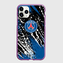 Чехол iPhone 11 Pro матовый PSG футбольный клуб, цвет: 3D-фиолетовый