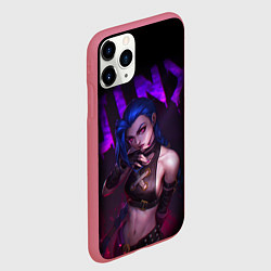Чехол iPhone 11 Pro матовый JINX ARCANE НАДПИСЬ LEAGUE OF LEGENDS, цвет: 3D-малиновый — фото 2