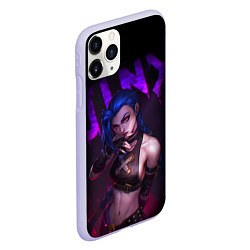 Чехол iPhone 11 Pro матовый JINX ARCANE НАДПИСЬ LEAGUE OF LEGENDS, цвет: 3D-светло-сиреневый — фото 2