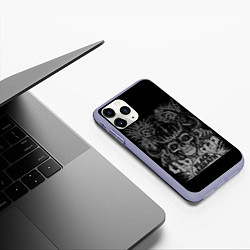 Чехол iPhone 11 Pro матовый Блэк Саббат арт, цвет: 3D-светло-сиреневый — фото 2
