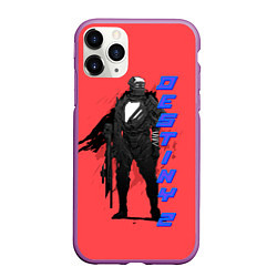 Чехол iPhone 11 Pro матовый Destiny neon, цвет: 3D-фиолетовый