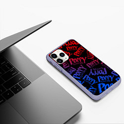 Чехол iPhone 11 Pro матовый POPPY PLAYTIME LOGO NEON, ХАГИ ВАГИ, цвет: 3D-светло-сиреневый — фото 2