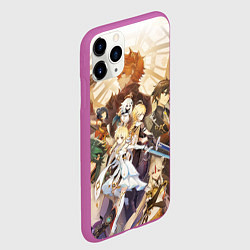 Чехол iPhone 11 Pro матовый GENSHIN IMPACT GODS HEROES, цвет: 3D-фиолетовый — фото 2