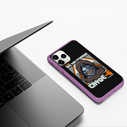 Чехол iPhone 11 Pro матовый Cayde-6 арт, цвет: 3D-фиолетовый — фото 2