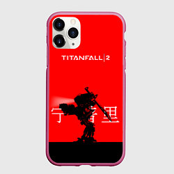 Чехол iPhone 11 Pro матовый Mech TF2, цвет: 3D-малиновый