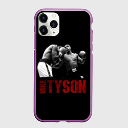 Чехол iPhone 11 Pro матовый Майк Тайсон Mike Tyson, цвет: 3D-фиолетовый