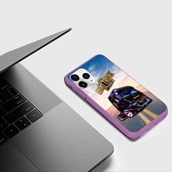 Чехол iPhone 11 Pro матовый Euro Truck Simulator Евро Трек Симулятор, цвет: 3D-фиолетовый — фото 2